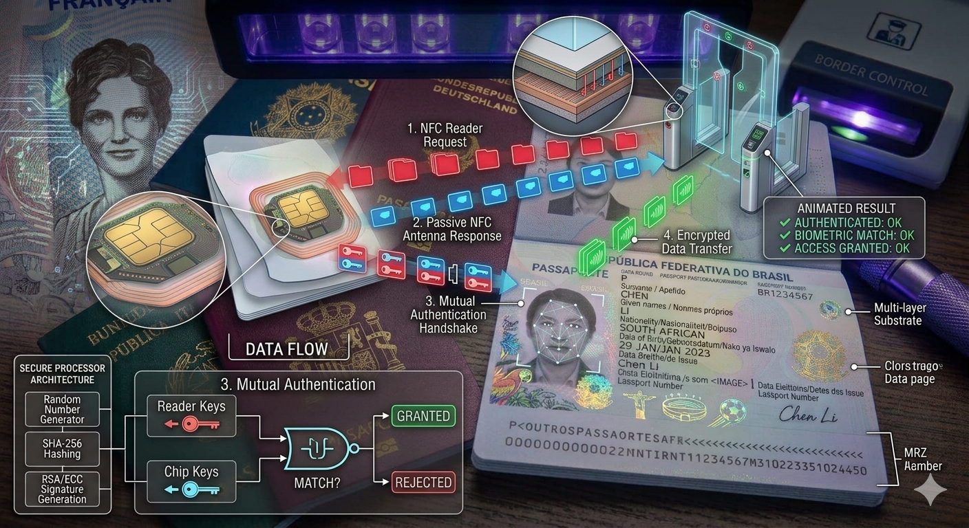 NFC passport chip